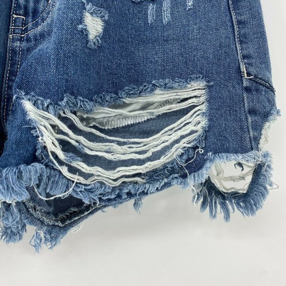 Rewash vintage reunion distressed high rise shorts - Picture 2 of 6